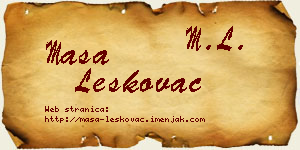 Maša Leskovac vizit kartica